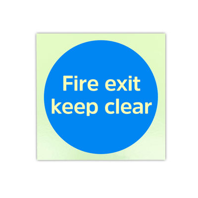 OEM Photoluminescent Fire Signs Self Luminescent Exit Signs For Fire Door Keep Shut